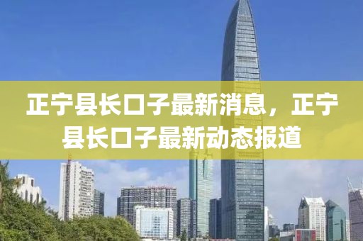 正寧縣長口子最新消息，正寧縣長口子最新動(dòng)態(tài)報(bào)道