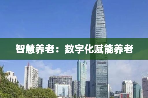 智慧養(yǎng)老：數(shù)字化賦能養(yǎng)老