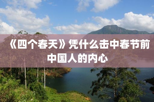 《四個春天》憑什么擊中春節(jié)前中國人的內(nèi)心