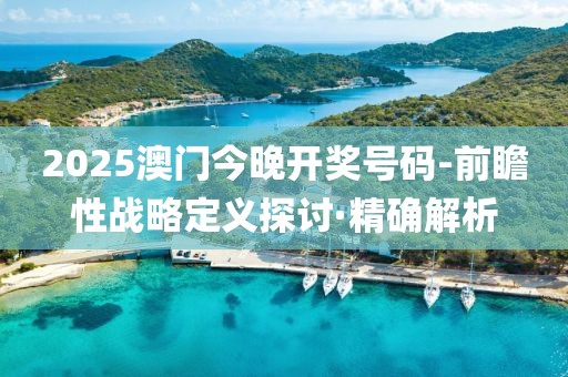 2025澳門(mén)今晚開(kāi)獎(jiǎng)號(hào)碼-前瞻性戰(zhàn)略定義探討·精確解析