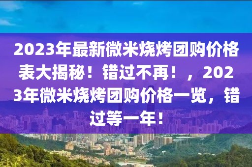 2023年最新微米燒烤團(tuán)購(gòu)價(jià)格表大揭秘！錯(cuò)過(guò)不再！，2023年微米燒烤團(tuán)購(gòu)價(jià)格一覽，錯(cuò)過(guò)等一年！