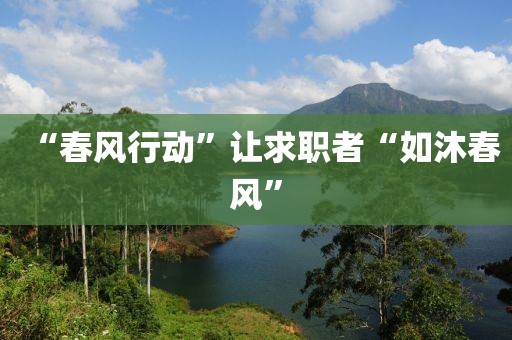 “春風(fēng)行動(dòng)”讓求職者“如沐春風(fēng)”