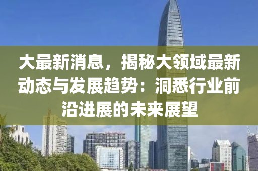 大最新消息，揭秘大領(lǐng)域最新動態(tài)與發(fā)展趨勢：洞悉行業(yè)前沿進展的未來展望