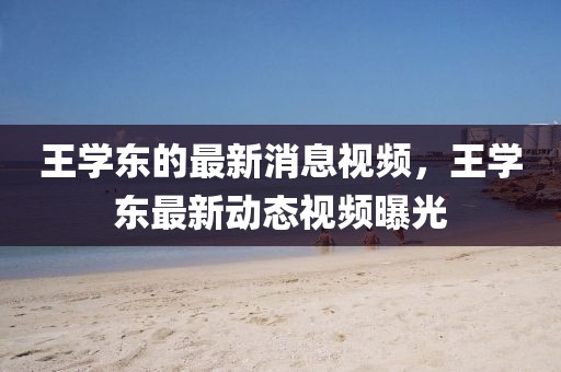 王學東的最新消息視頻，王學東最新動態(tài)視頻曝光