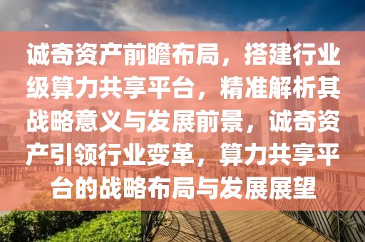 誠奇資產(chǎn)前瞻布局，搭建行業(yè)級算力共享平臺，精準解析其戰(zhàn)略意義與發(fā)展前景，誠奇資產(chǎn)引領(lǐng)行業(yè)變革，算力共享平臺的戰(zhàn)略布局與發(fā)展展望