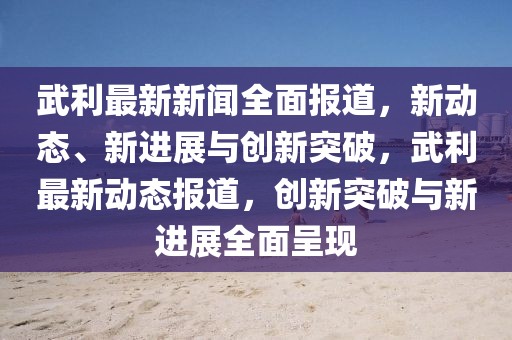武利最新新聞全面報(bào)道，新動(dòng)態(tài)、新進(jìn)展與創(chuàng)新突破，武利最新動(dòng)態(tài)報(bào)道，創(chuàng)新突破與新進(jìn)展全面呈現(xiàn)