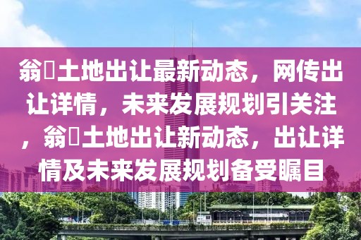 翁垟土地出讓最新動態(tài)，網(wǎng)傳出讓詳情，未來發(fā)展規(guī)劃引關(guān)注，翁垟土地出讓新動態(tài)，出讓詳情及未來發(fā)展規(guī)劃備受矚目