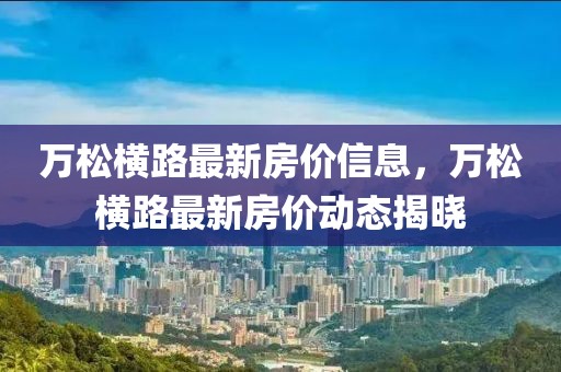 萬松橫路最新房價信息，萬松橫路最新房價動態(tài)揭曉