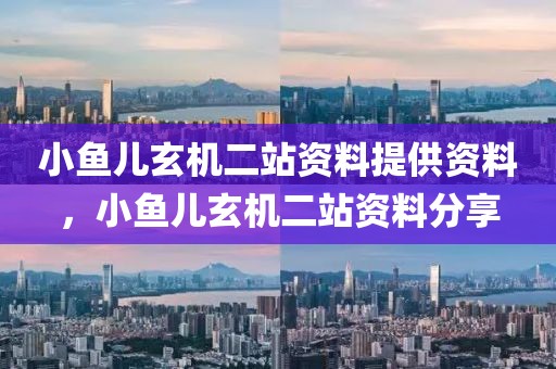 小魚兒玄機(jī)二站資料提供資料，小魚兒玄機(jī)二站資料分享