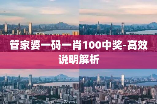 管家婆一碼一肖100中獎-高效說明解析
