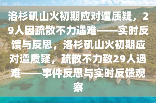 洛杉磯山火初期應(yīng)對(duì)遭質(zhì)疑，29人因疏散不力遇難——實(shí)時(shí)反饋與反思，洛杉磯山火初期應(yīng)對(duì)遭質(zhì)疑，疏散不力致29人遇難——事件反思與實(shí)時(shí)反饋觀察