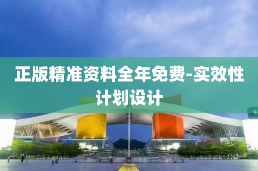 正版精準資料全年免費-實效性計劃設計
