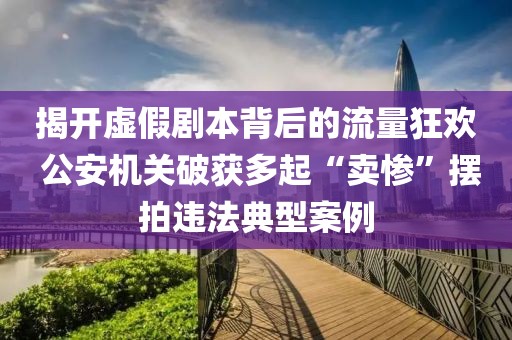 揭開虛假劇本背后的流量狂歡 公安機(jī)關(guān)破獲多起“賣慘”擺拍違法典型案例
