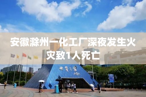 安徽滁州一化工廠深夜發(fā)生火災致1人死亡