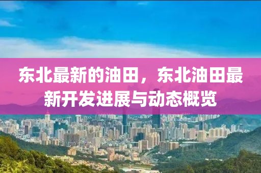 東北最新的油田，東北油田最新開發(fā)進(jìn)展與動(dòng)態(tài)概覽