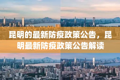 昆明的最新防疫政策公告，昆明最新防疫政策公告解讀