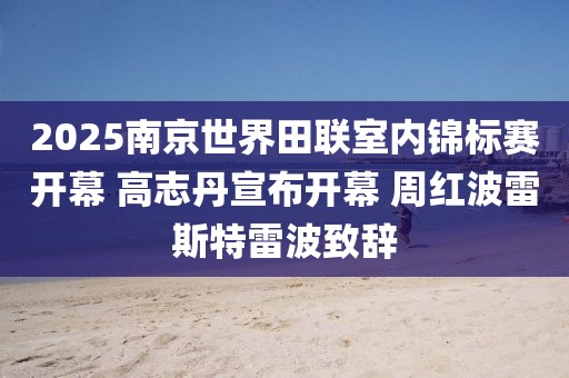 2025南京世界田聯(lián)室內(nèi)錦標(biāo)賽開幕 高志丹宣布開幕 周紅波雷斯特雷波致辭