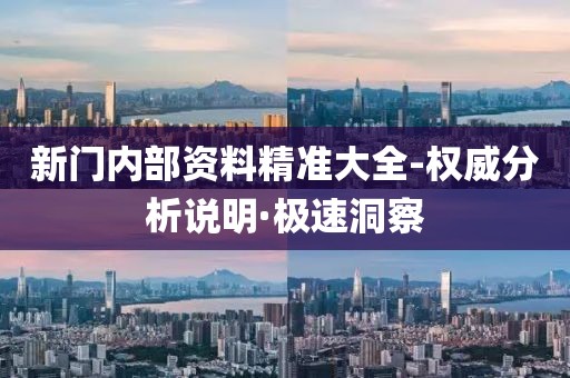 新門內(nèi)部資料精準(zhǔn)大全-權(quán)威分析說明·極速洞察