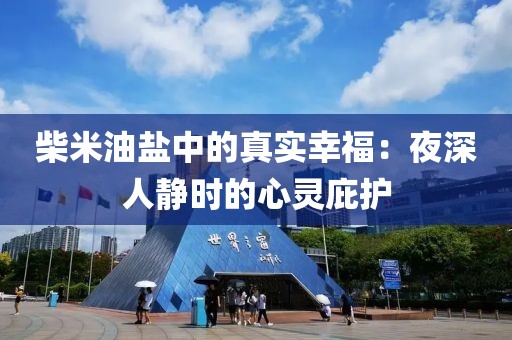柴米油鹽中的真實(shí)幸福：夜深人靜時(shí)的心靈庇護(hù)