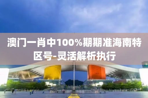 澳門一肖中100%期期準海南特區(qū)號-靈活解析執(zhí)行