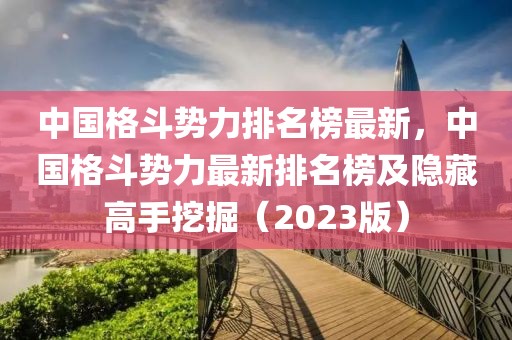 中國格斗勢力排名榜最新，中國格斗勢力最新排名榜及隱藏高手挖掘（2023版）