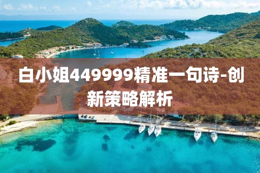 白小姐449999精準(zhǔn)一句詩-創(chuàng)新策略解析