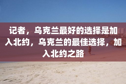記者，烏克蘭最好的選擇是加入北約，烏克蘭的最佳選擇，加入北約之路