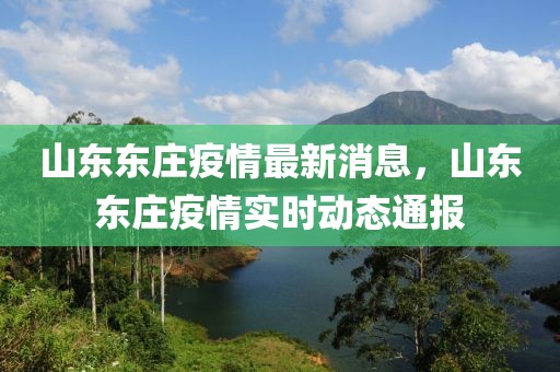 山東東莊疫情最新消息，山東東莊疫情實時動態(tài)通報