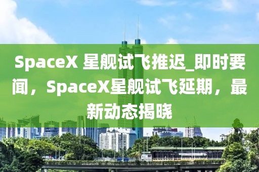 SpaceX 星艦試飛推遲_即時要聞，SpaceX星艦試飛延期，最新動態(tài)揭曉
