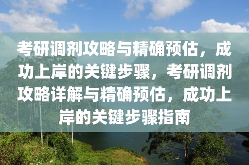 考研調(diào)劑攻略與精確預(yù)估，成功上岸的關(guān)鍵步驟，考研調(diào)劑攻略詳解與精確預(yù)估，成功上岸的關(guān)鍵步驟指南