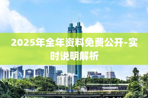 2025年全年資料免費公開-實時說明解析