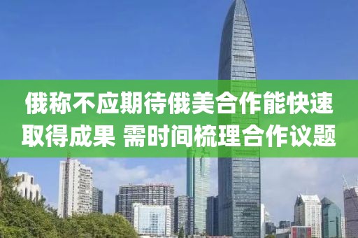 俄稱(chēng)不應(yīng)期待俄美合作能快速取得成果 需時(shí)間梳理合作議題