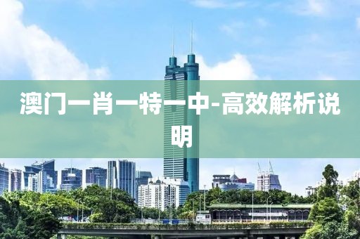 澳門一肖一特一中-高效解析說明