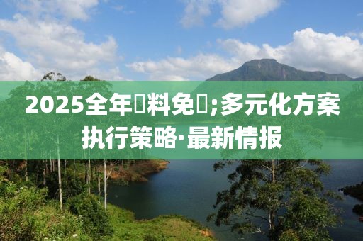 2025全年資料免費(fèi);多元化方案執(zhí)行策略·最新情報(bào)