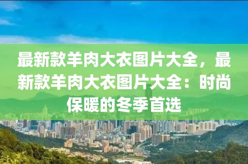 最新款羊肉大衣圖片大全，最新款羊肉大衣圖片大全：時尚保暖的冬季首選