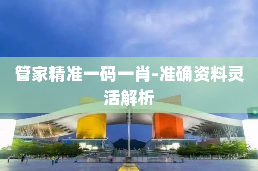 管家精準一碼一肖-準確資料靈活解析