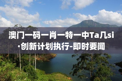 澳門一碼一肖一特一中Ta幾si·創(chuàng)新計劃執(zhí)行-即時要聞
