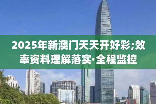 2025年新澳門天天開好彩;效率資料理解落實(shí)·全程監(jiān)控