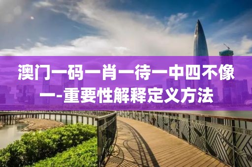澳門(mén)一碼一肖一待一中四不像一-重要性解釋定義方法