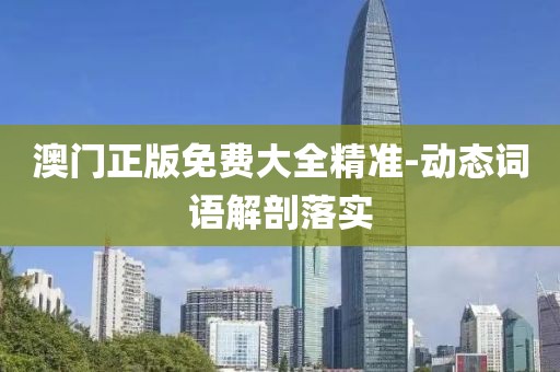 澳門正版免費大全精準(zhǔn)-動態(tài)詞語解剖落實