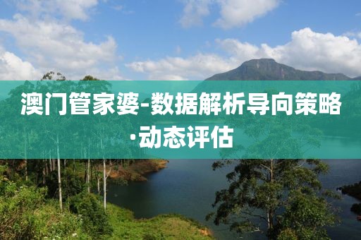 澳門管家婆-數(shù)據(jù)解析導(dǎo)向策略·動(dòng)態(tài)評(píng)估