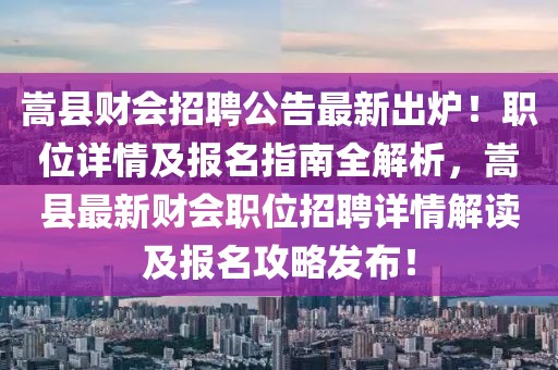 嵩縣財(cái)會(huì)招聘公告最新出爐！職位詳情及報(bào)名指南全解析，嵩縣最新財(cái)會(huì)職位招聘詳情解讀及報(bào)名攻略發(fā)布！