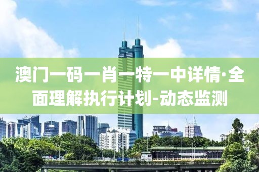 澳門一碼一肖一特一中詳情·全面理解執(zhí)行計(jì)劃-動(dòng)態(tài)監(jiān)測