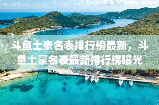 斗魚(yú)土豪名表排行榜最新，斗魚(yú)土豪名表最新排行榜曝光
