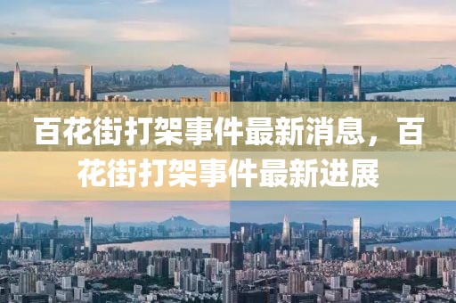 百花街打架事件最新消息，百花街打架事件最新進展