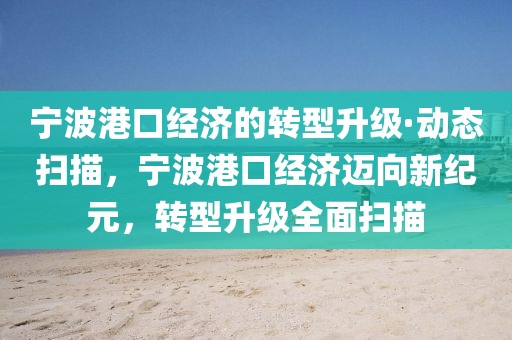 寧波港口經(jīng)濟(jì)的轉(zhuǎn)型升級·動態(tài)掃描，寧波港口經(jīng)濟(jì)邁向新紀(jì)元，轉(zhuǎn)型升級全面掃描