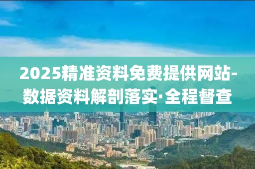 2025精準資料免費提供網(wǎng)站-數(shù)據(jù)資料解剖落實·全程督查