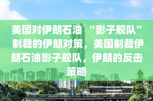 美國對伊朗石油 “影子艦隊” 制裁的伊朗對策，美國制裁伊朗石油影子艦隊，伊朗的反擊策略