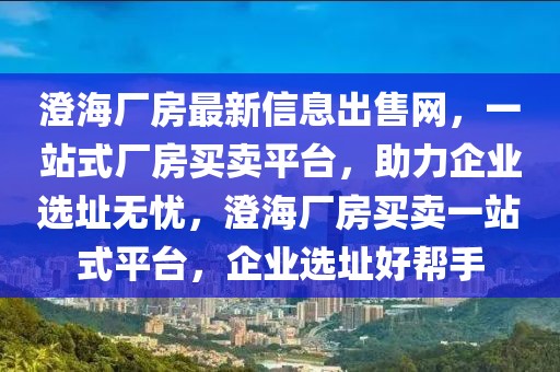 澄海廠房最新信息出售網(wǎng)，一站式廠房買賣平臺(tái)，助力企業(yè)選址無(wú)憂，澄海廠房買賣一站式平臺(tái)，企業(yè)選址好幫手