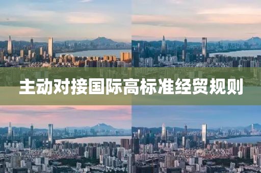 主動(dòng)對(duì)接國(guó)際高標(biāo)準(zhǔn)經(jīng)貿(mào)規(guī)則